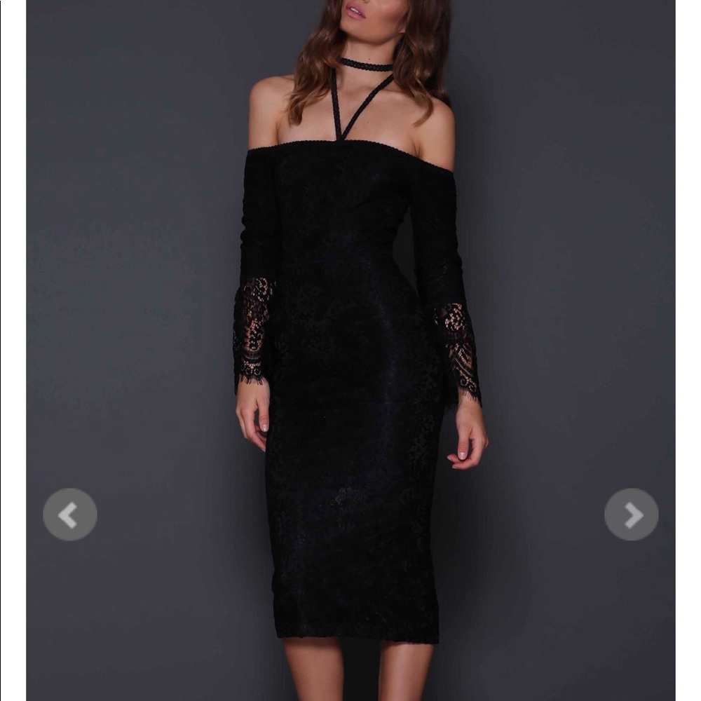 Elle zeitoune off shoulder Mendel lace dress NWT